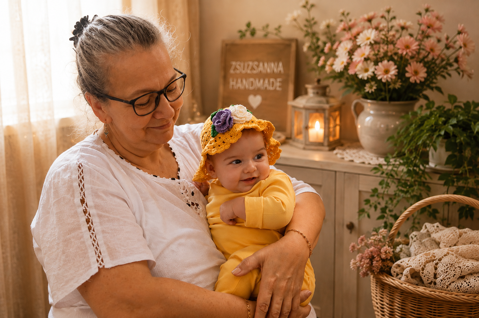 Zsuzsanna a kisbabával